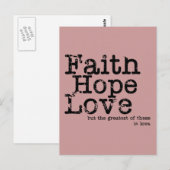 Vintage Hoffnung Liebe Postkarte (Vorne/Hinten)