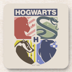 Vintage HOGWARTS™ Geprägtes Wappen Getränkeuntersetzer