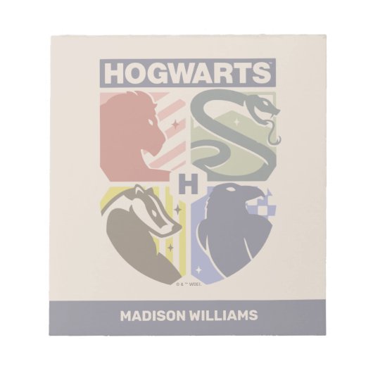 Vintage HOGWARTS™ Geprägtes Wappen Notizblock (Vorderseite)