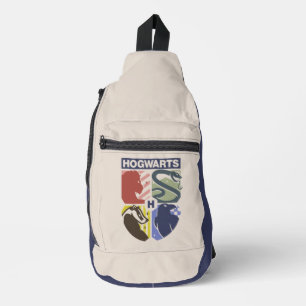 Vintage HOGWARTS™ gestempeltes Wappen Crossbody Bag
