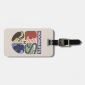 Vintage HOGWARTS™ gestempeltes Wappen Gepäckanhänger (Vorderseite horizontal)