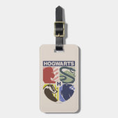 Vintage HOGWARTS™ gestempeltes Wappen Gepäckanhänger (Vorderseite vertikal)