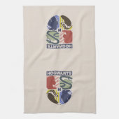 Vintage HOGWARTS™ gestempeltes Wappen Geschirrtuch (Vertikal)