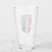 Vintage HOGWARTS™ gestempeltes Wappen Glas (Rückseite)