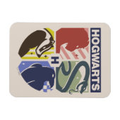 Vintage HOGWARTS™ gestempeltes Wappen Magnet (Horizontal)