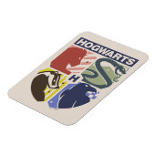 Vintage HOGWARTS™ gestempeltes Wappen Magnet (Linke Seite)