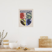 Vintage HOGWARTS™ gestempeltes Wappen Poster (Küche)