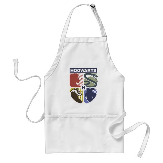Vintage HOGWARTS™ gestempeltes Wappen Schürze (Vorne)