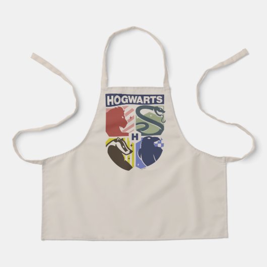 Vintage HOGWARTS™ gestempeltes Wappen Schürze (Vorderseite)