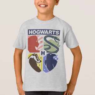 Vintage HOGWARTS™ gestempeltes Wappen T-Shirt