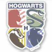 Vintage HOGWARTS™ Stamped Crest Aufkleber (Vorderseite)