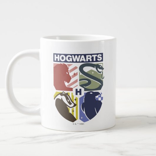 Vintage HOGWARTS™ Stamped Crest Jumbo-Tasse (Links)