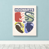 Vintage HOGWARTS™ Stamped Crest Leinwanddruck (Insitu (Holzboden))