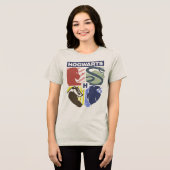 Vintage HOGWARTS™-Wappen Aufdruck Tri-Blend Shirt (Vorderseite voll)
