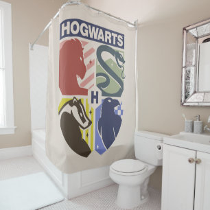 Vintage HOGWARTS™-Wappen Duschvorhang
