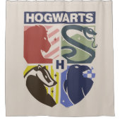 Vintage HOGWARTS™-Wappen Duschvorhang (Vorderseite)