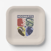 Vintage HOGWARTS™-Wappen Pappteller (Vorderseite)