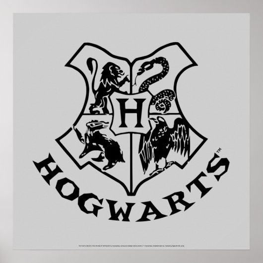 Vintage HOGWARTS™-Wappen Poster (Vorne)