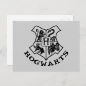 Vintage HOGWARTS™-Wappen Postkarte (Vorne/Hinten)