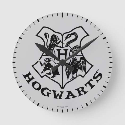 Vintage HOGWARTS™-Wappen Runde Wanduhr (Vorderseite)