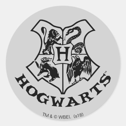 Vintage HOGWARTS™-Wappen Runder Aufkleber (Vorderseite)
