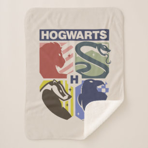 Vintage HOGWARTS™-Wappen Sherpadecke