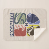 Vintage HOGWARTS™-Wappen Sherpadecke (Vorderseite (Horizontal))