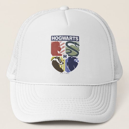 Vintage HOGWARTS™-Wappen Truckerkappe (Vorderseite)