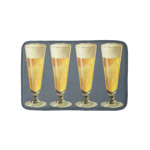 Vintage hohes frostiges Draft-Bier, alkoholisches Badematte