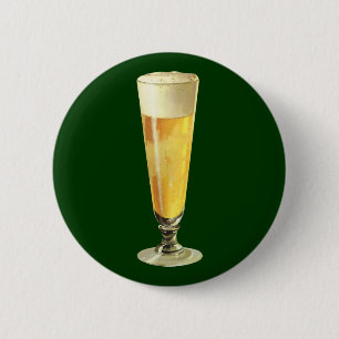 Vintage hohes frostiges Draft-Bier, alkoholisches  Button