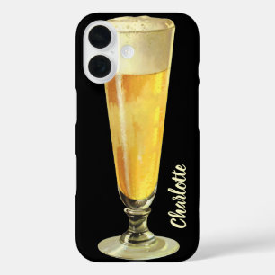 Vintage hohes frostiges Draft-Bier, alkoholisches iPhone 16 Hülle