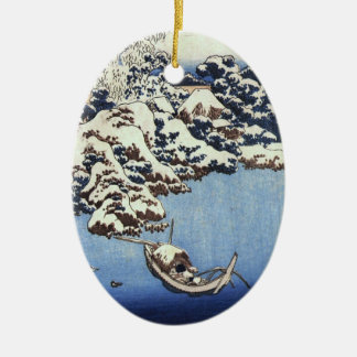 Vintage Hokusai-Weihnachtsschmuck Keramik Ornament