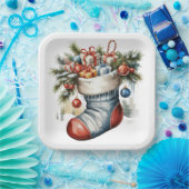 VINTAGE HOLIDAY CHRISTMAS STOCKING & PRESENTS PAPPTELLER (Party)