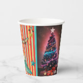 Vintage Holiday Collage Design Pappbecher (Vorderseite)