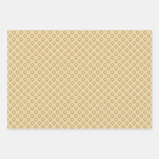 Vintage Holiday Geschenkpapier Set (Vorderseite 3)