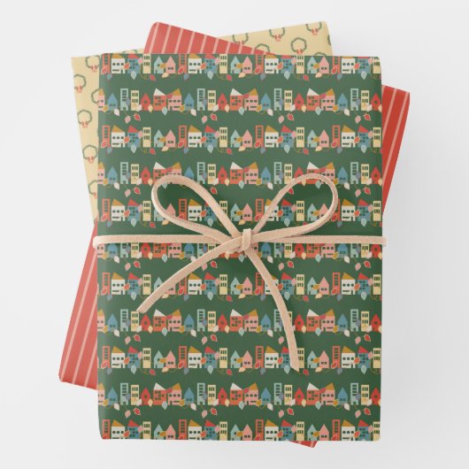 Vintage Holiday Geschenkpapier Set (Beispiel)