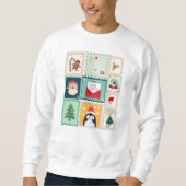 Vintage Holiday Postage Stamp Christmas Design  Sweatshirt (Vorderseite)