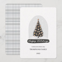 Vintage Holiday Tree Holiday Card Feiertagskarte