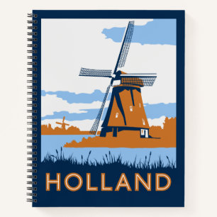 Vintage Holland Plakat Notizblock