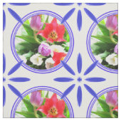 Vintage Holländer deckt Delftware Tulpen Holland Stoff (Muster)