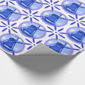 Vintage Holländer deckt Delftware Windmühle Geschenkpapier (Ecke)