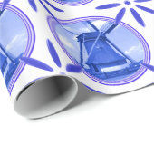 Vintage Holländer deckt Delftware Windmühle Geschenkpapier (Rolleneckpunkt)