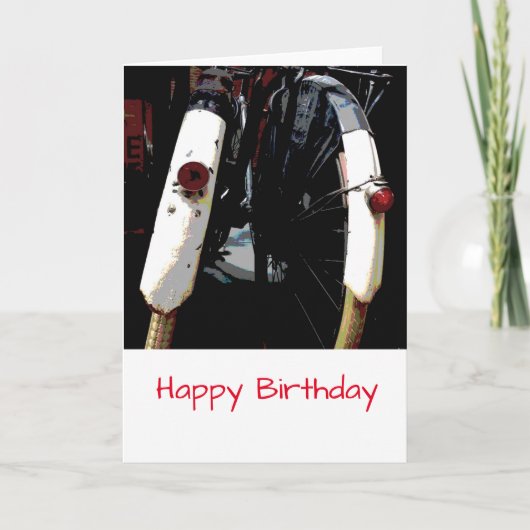 Vintage holländische Fahrräder Geburtskarte Karte (Vorderseite)