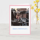 Vintage holländische Fahrräder Jubiläumskarte Karte (Gelbe Blume)