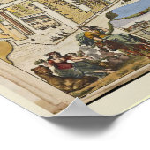 Vintage Holländische Karte von Amsterdam Poster (Ecke)