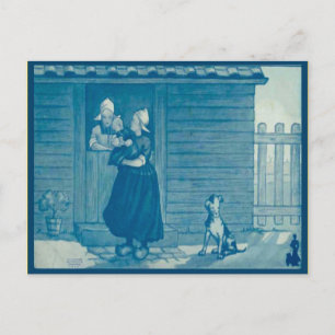 Vintage holländische Kostüme und traditionelle Leb Postkarte
