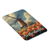 Vintage holländische Windmühle: Tulips und Charm Magnet (Rechte Seite)