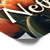 Vintage holländische Windmühle: Tulips und Charm Poster (Ecke)