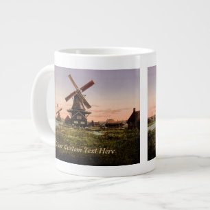 Vintage holländische Windmühlen individuell gestal Jumbo-Tasse