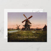 Vintage holländische Windmühlen-Postkarte Postkarte (Vorne/Hinten)
